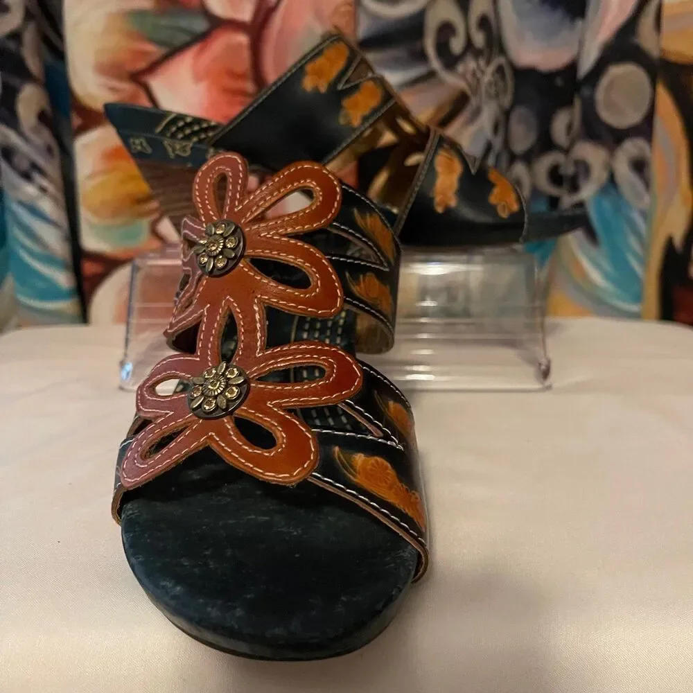 Spring Step Carlina Leather Sandals sz 7.5